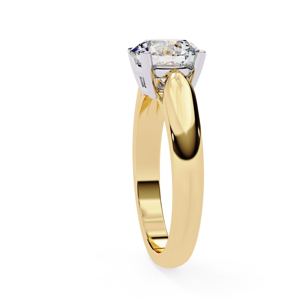 The Correy Round Solitaire Pointer Band Engagement Ring