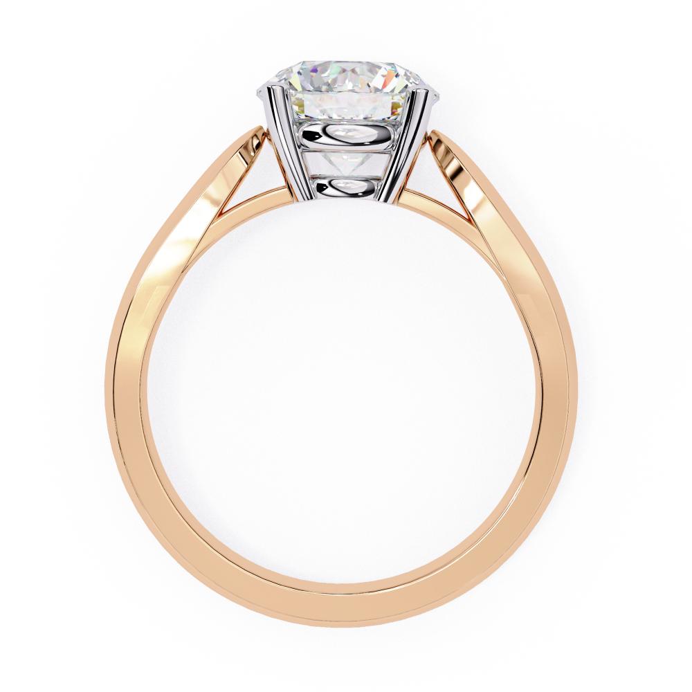 The Correy Round Solitaire Pointer Band Engagement Ring