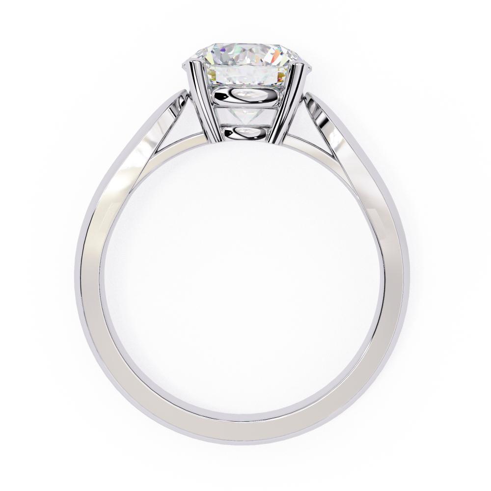 The Correy Round Solitaire Pointer Band Engagement Ring