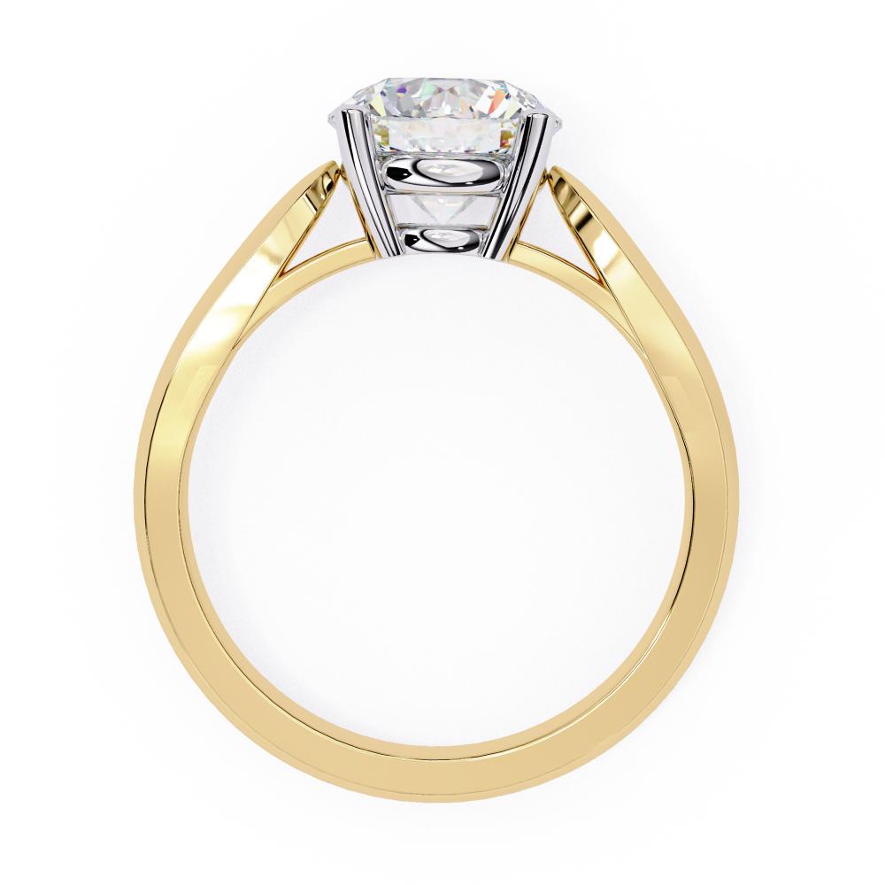The Correy Round Solitaire Pointer Band Engagement Ring