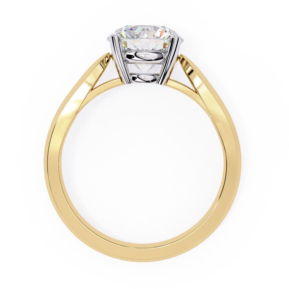 The Correy Round Solitaire pointer Band Engagement Ring