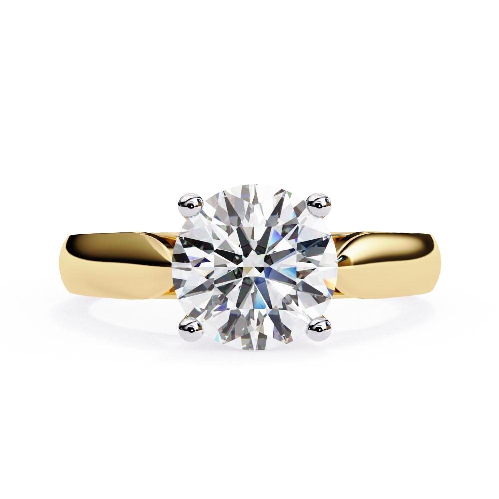 The Correy Round Solitaire Pointer Band Engagement Ring