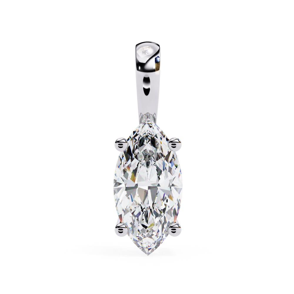 The Sophia Marquise Solitaire Pendant With Chain