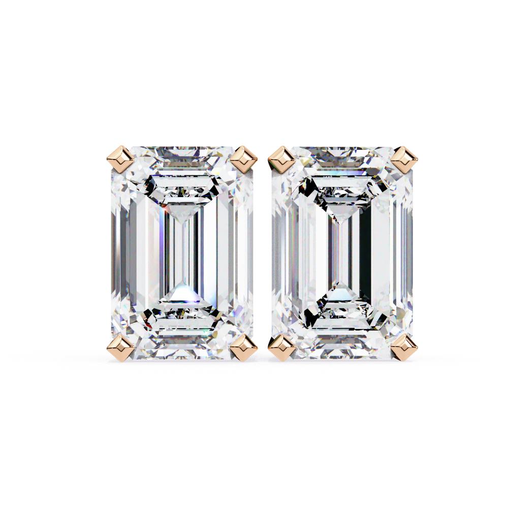 The Brittany Emerald Solitaire Stud Earrings