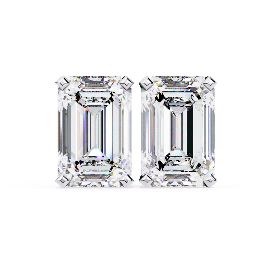 The Brittany Emerald Solitaire Stud Earrings