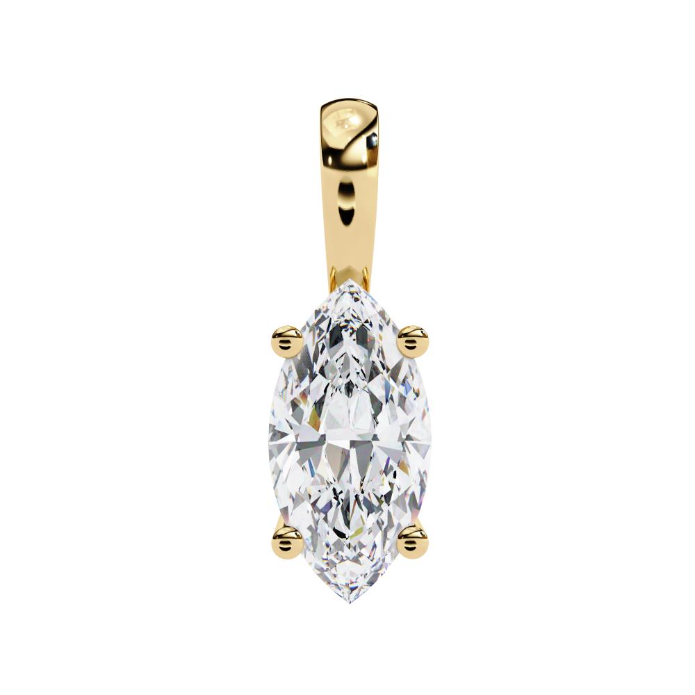 The Sophia Marquise Solitaire Pendant With Chain