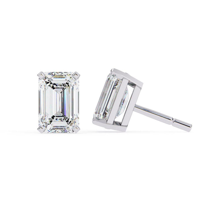 The Brittany Emerald Solitaire Stud Earrings