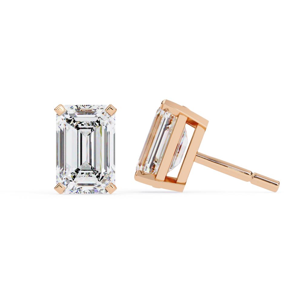 The Brittany Emerald Solitaire Stud Earrings