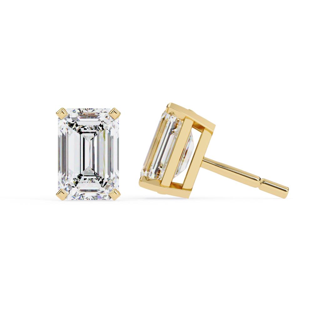 The Brittany Emerald Solitaire Stud Earrings