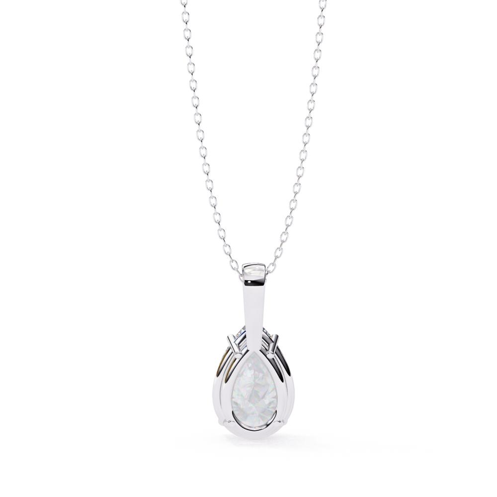 The Sophia  Pear Solitaire Pendant With Chain