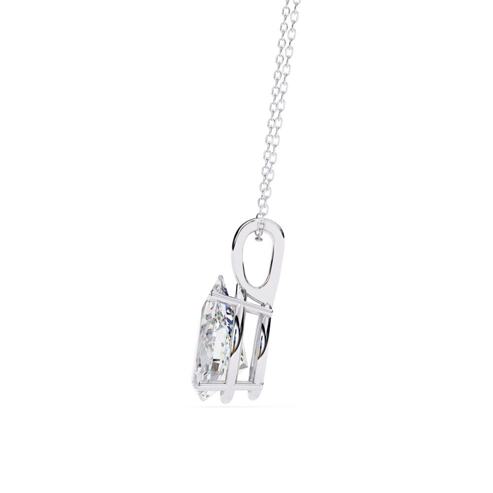 The Sophia  Pear Solitaire Pendant With Chain