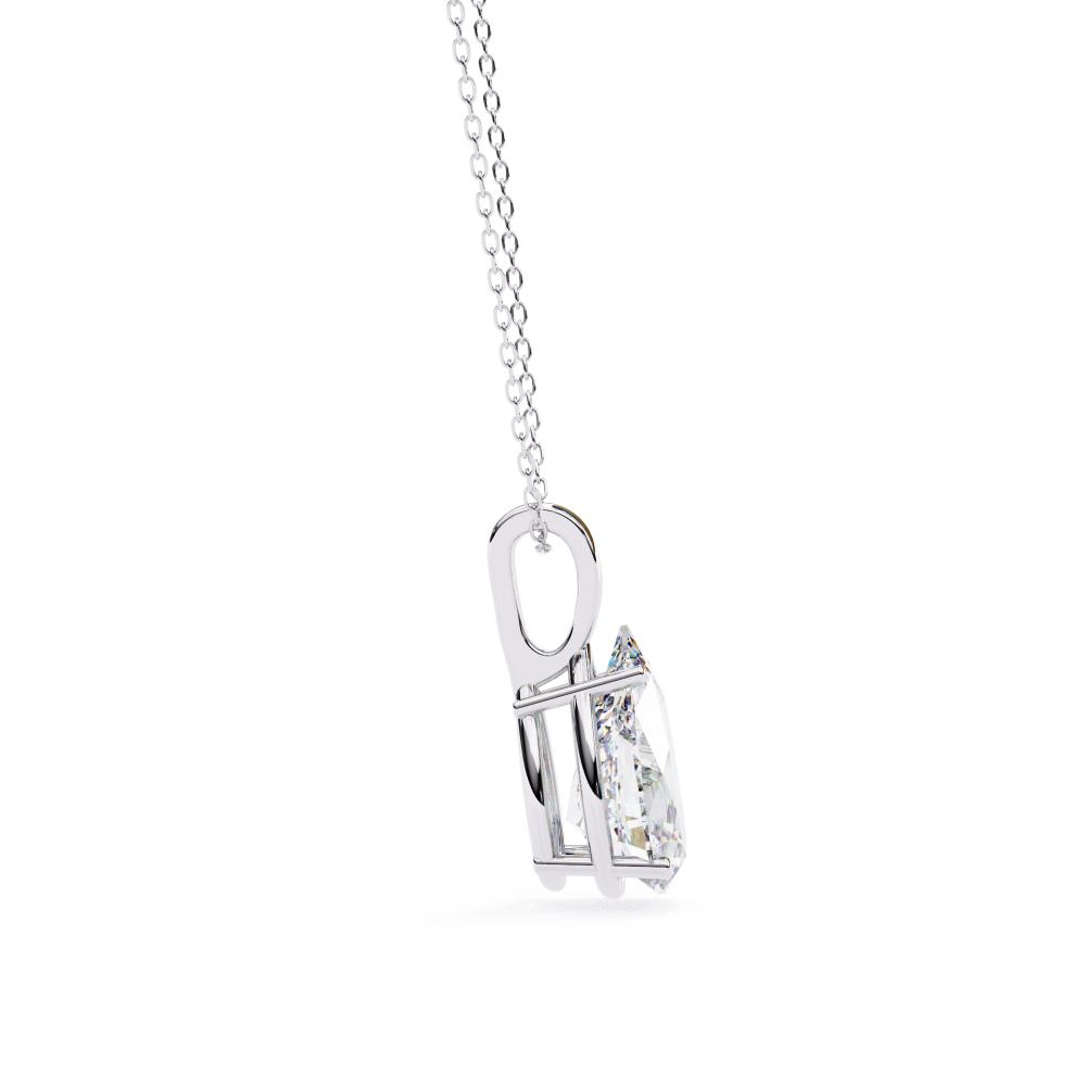 The Sophia  Pear Solitaire Pendant With Chain