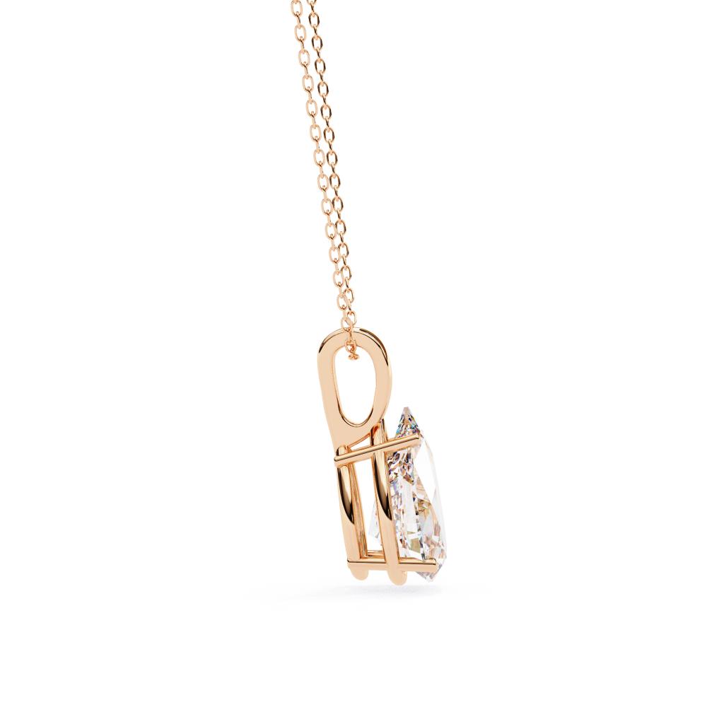 The Sophia Pear Solitaire Pendant With Chain