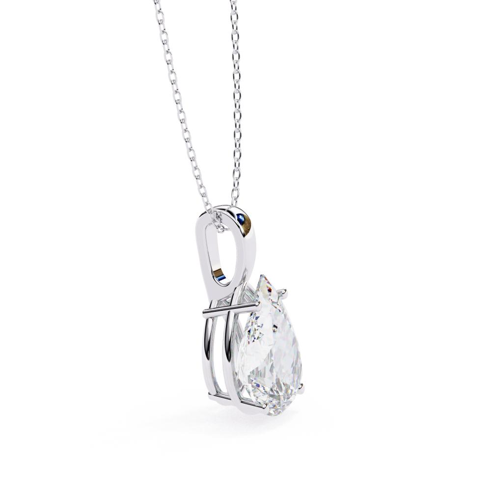 The Sophia Pear Solitaire Pendant With Chain