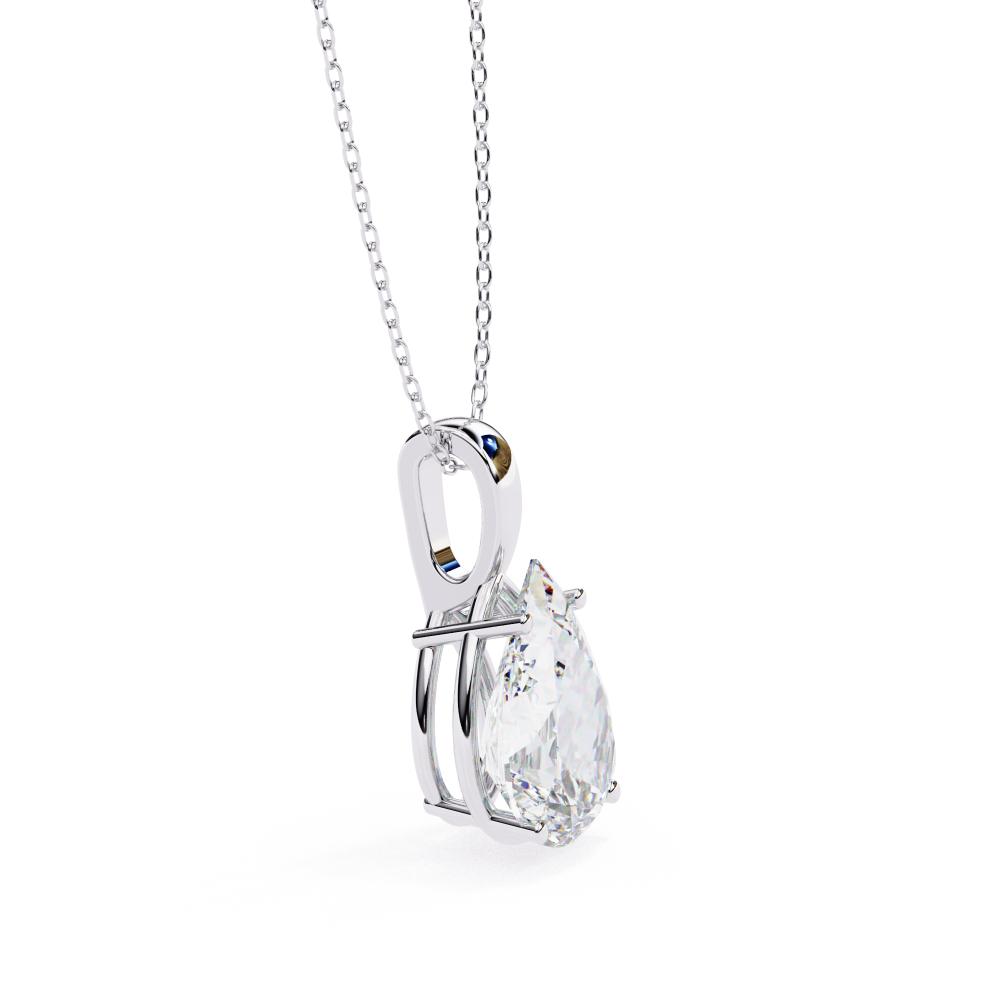 The Sophia  Pear Solitaire Pendant With Chain