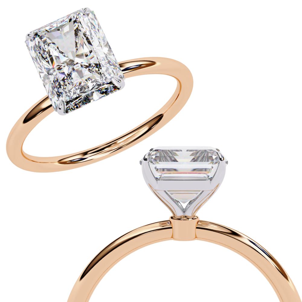 The Lauren Radiant Solitaire Engagement ring