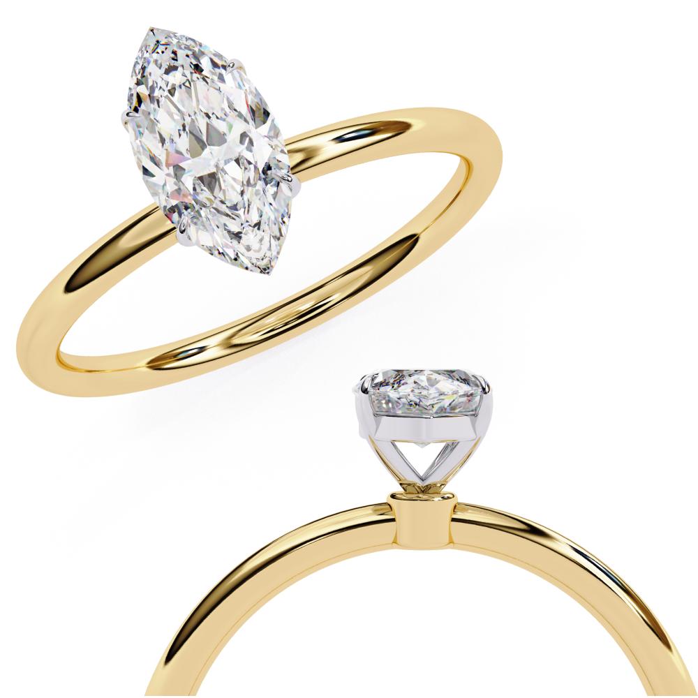 The Lauren Marquise Solitaire Engagement Ring