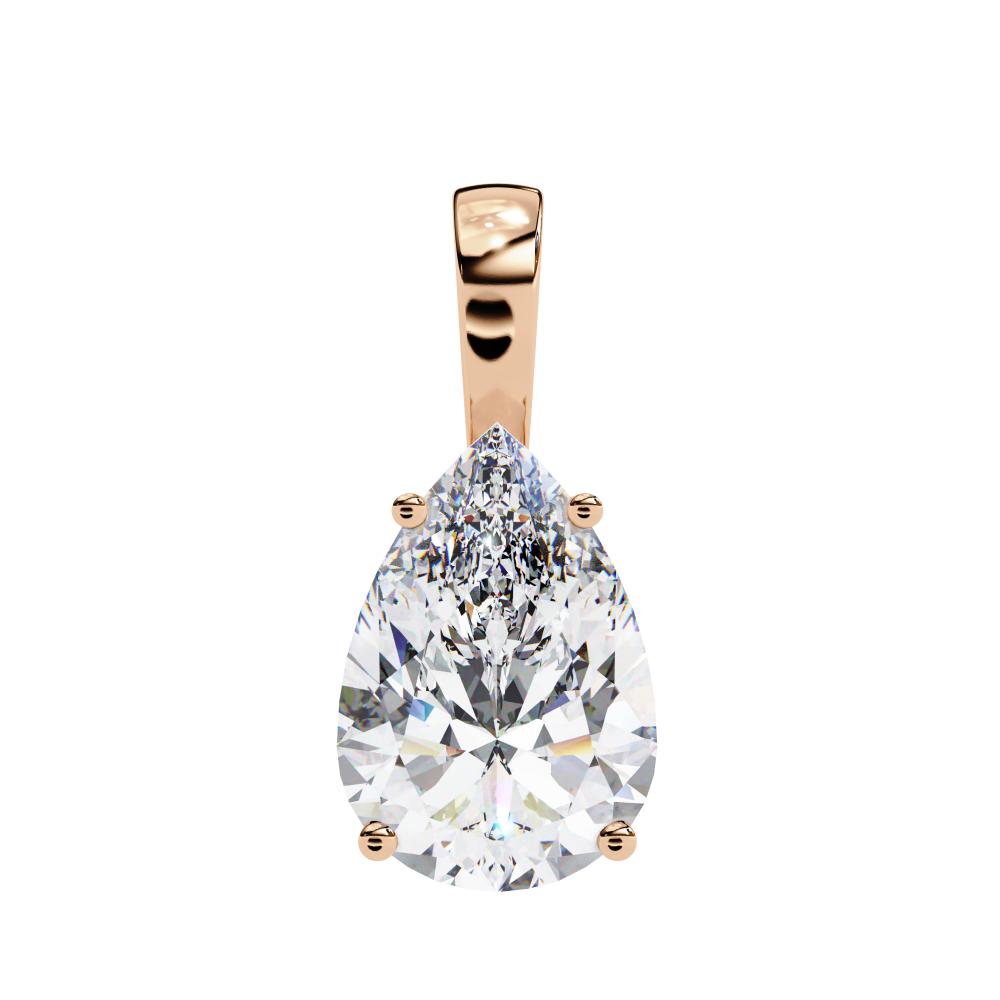 The Sophia Pear Solitaire Pendant With Chain