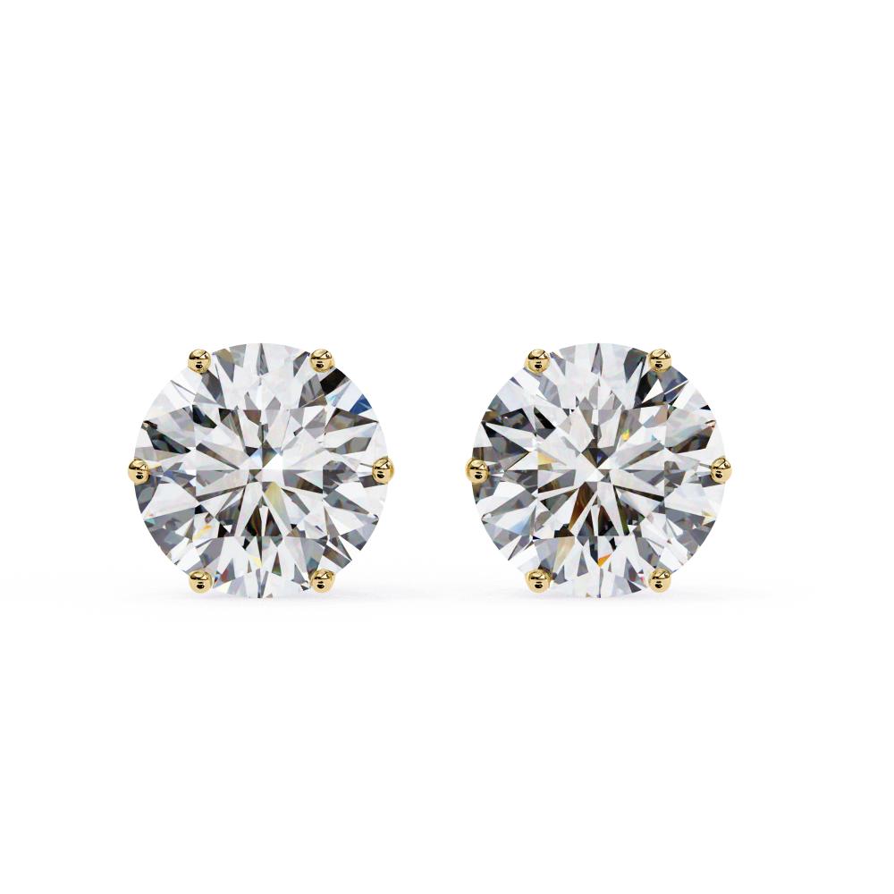 The Sabrina Round Six Prong Set Stud Earrings