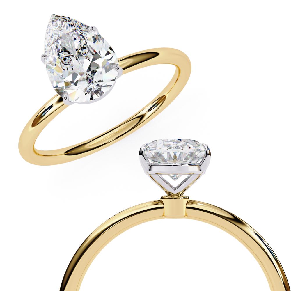 The Lauren Pear Solitaire Engagement ring