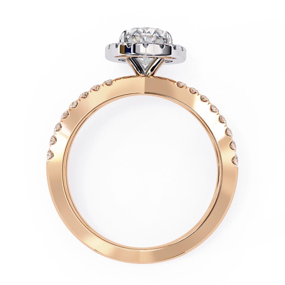 The Jamie Oval Halo With Split Shank Engagement Ring