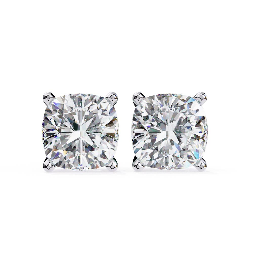 The Brittany Cushion Solitaire Stud Earrings