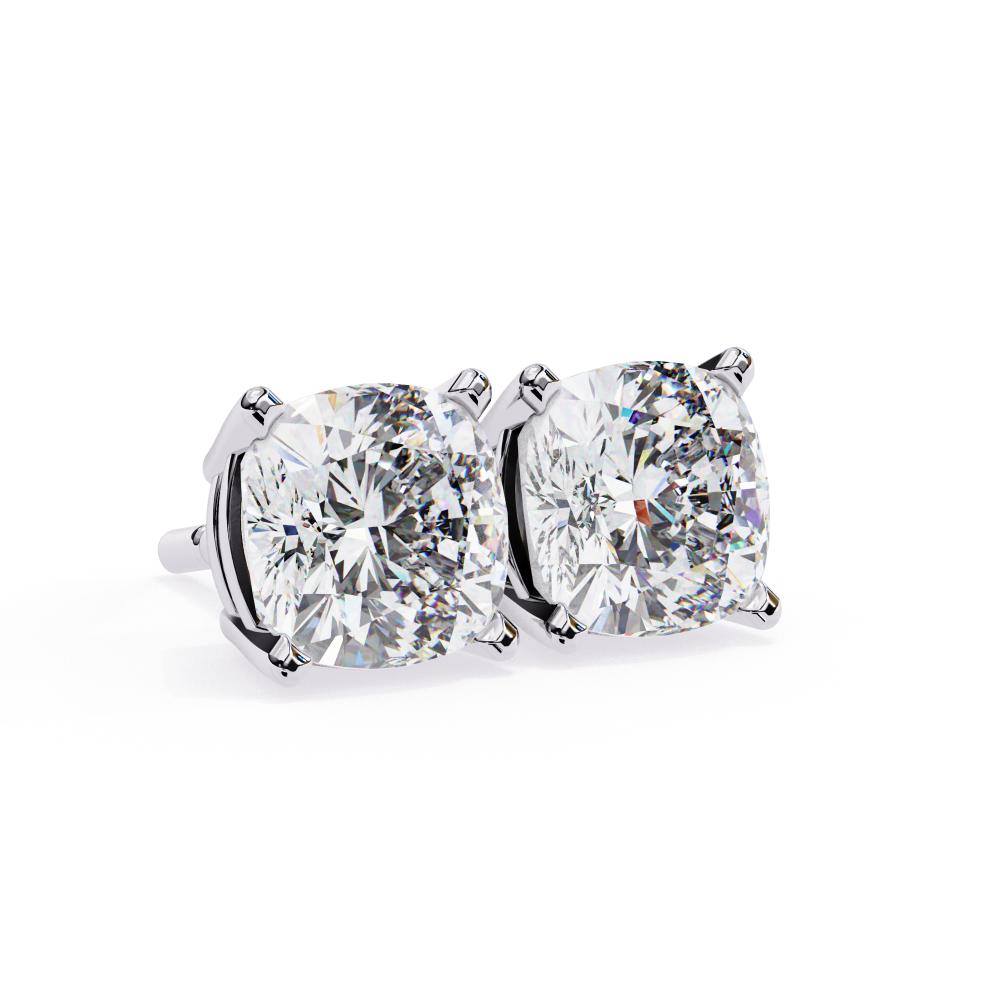 The Brittany Cushion Solitaire Stud Earrings