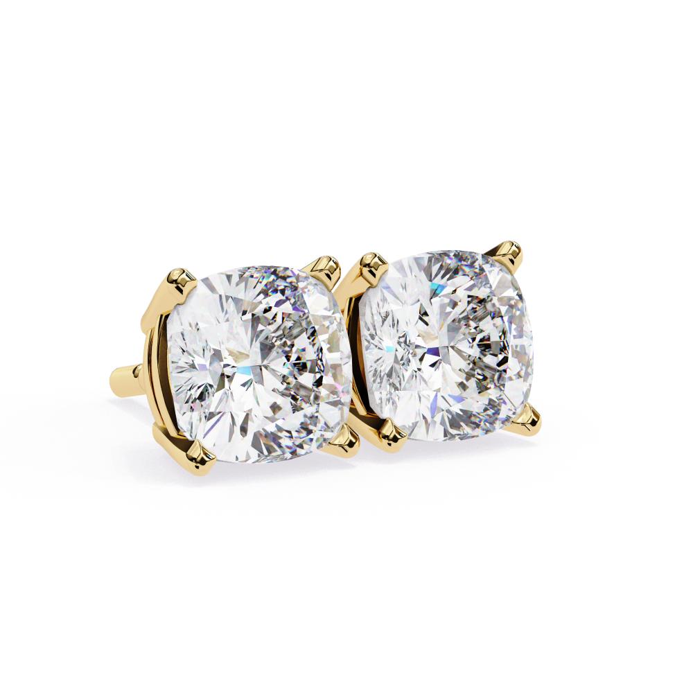 The Brittany Cushion Solitaire Stud Earrings