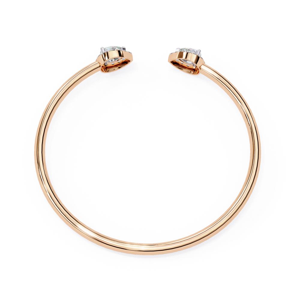 The Grace Pear Open Bangle Bracelet