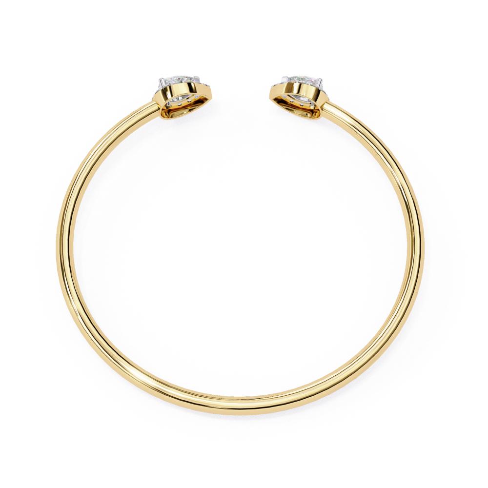 Grace Pear Open Bangle Bracelet | Explore | Kriyana Jewels