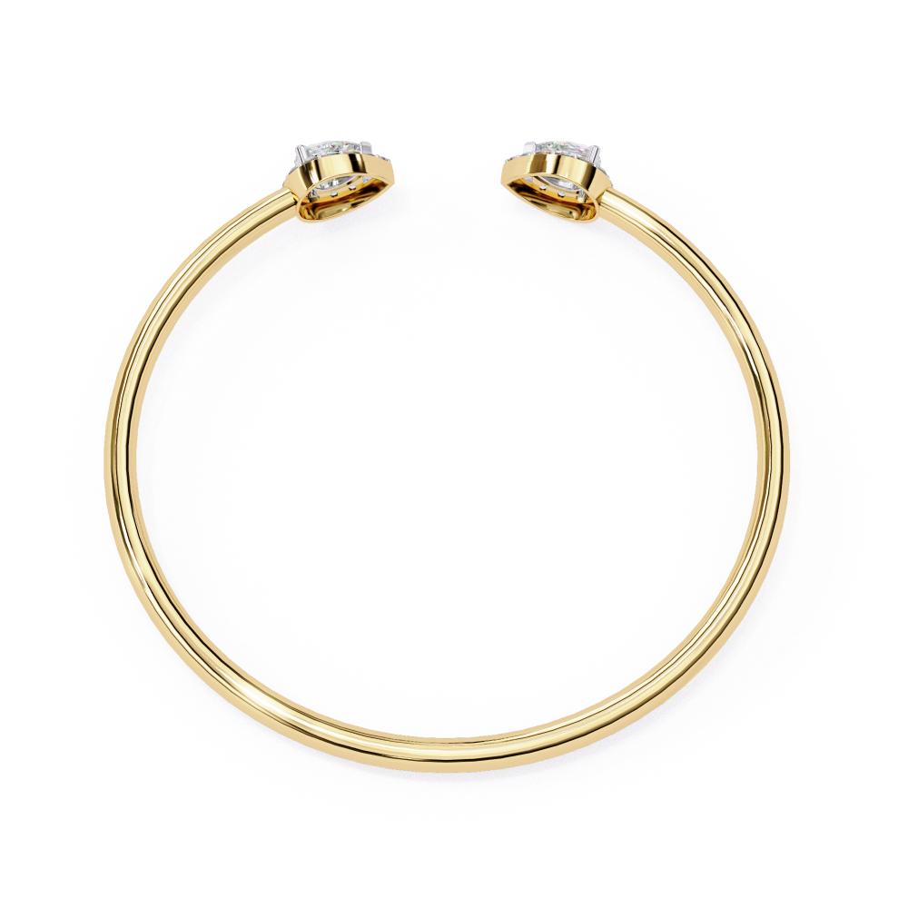 The Grace Pear Open Bangle Bracelet