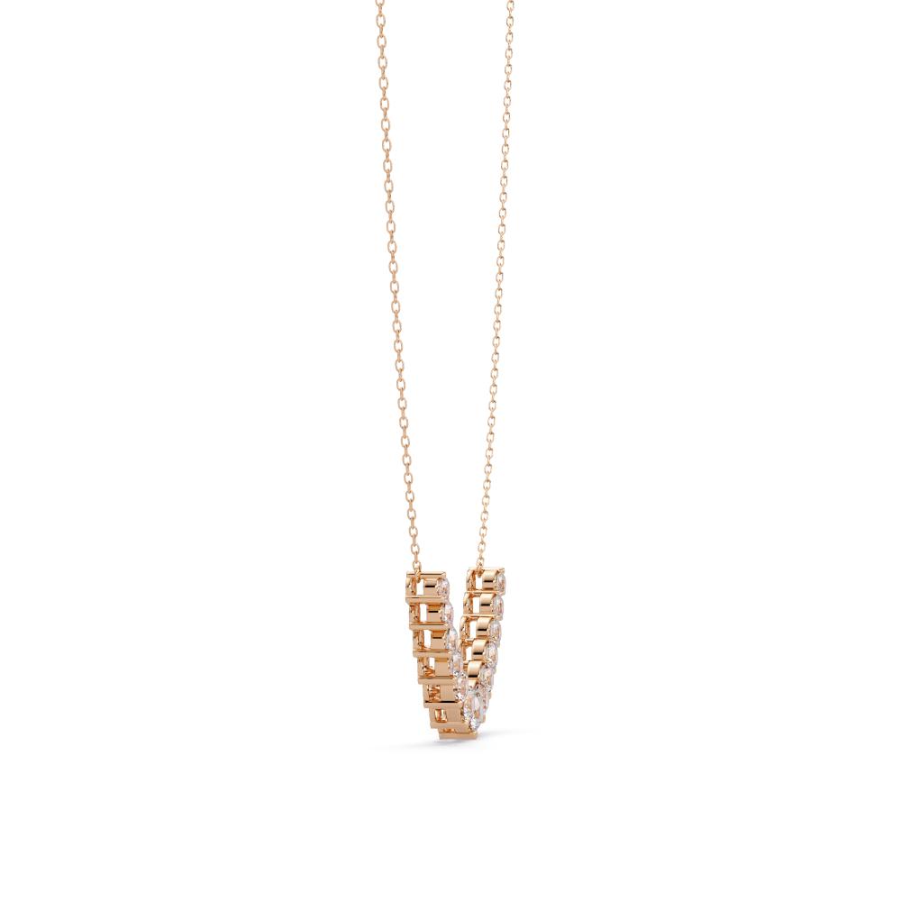 The Lettie Round Diamond Curved Chain Necklace