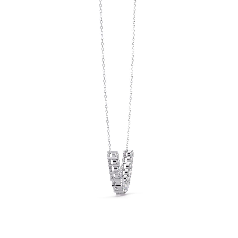 The Lettie Round Diamond Curved Chain Necklace