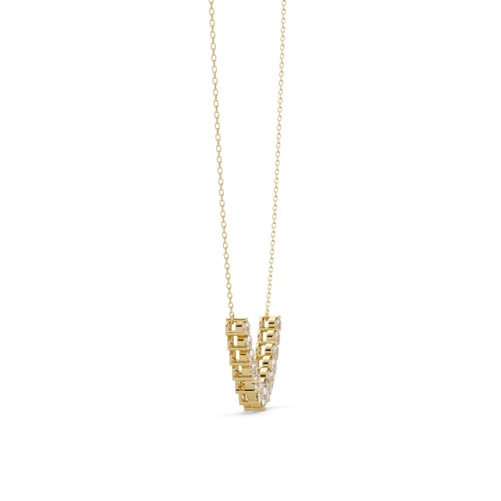 The Lettie Round Diamond Curved Chain Necklace