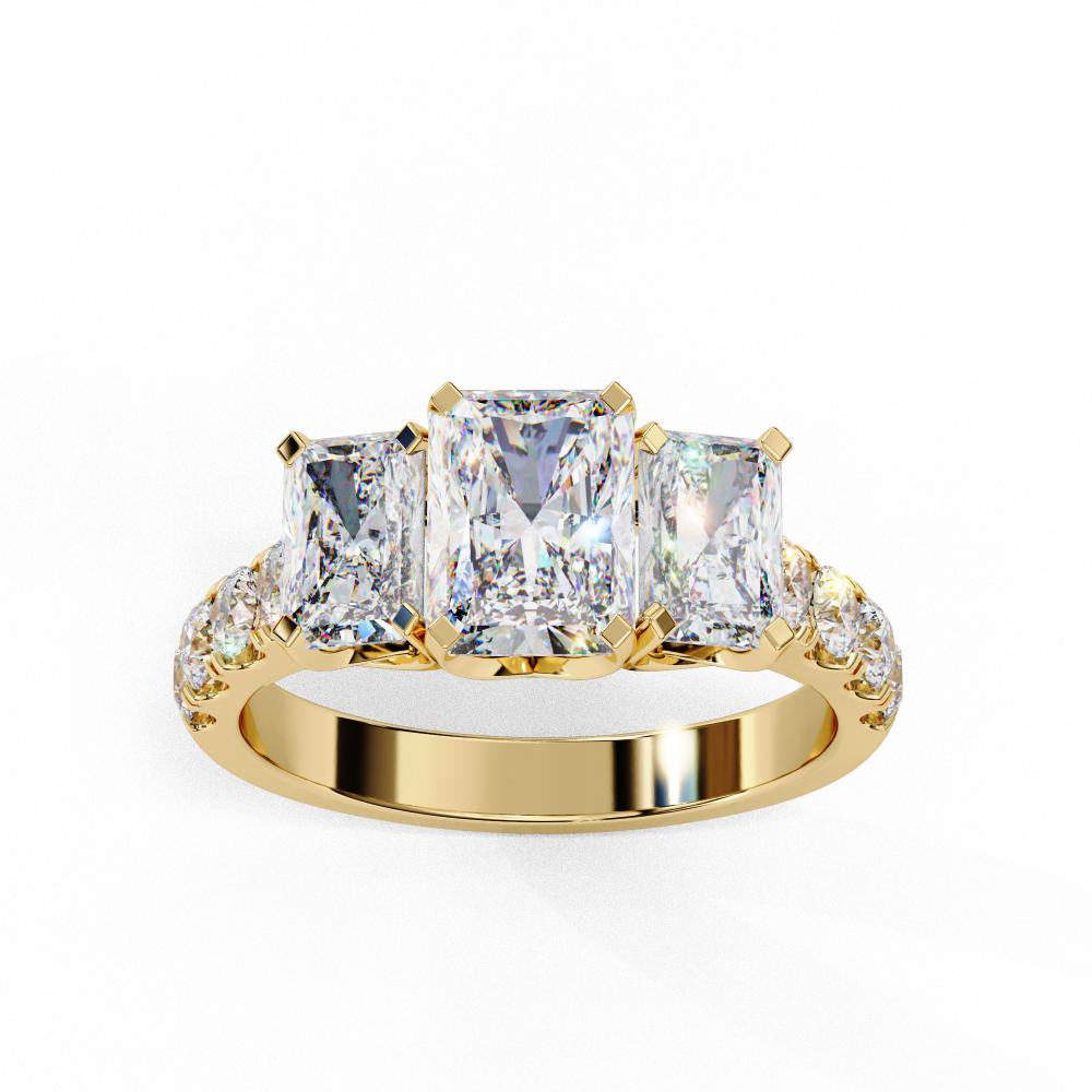 The Justin Radiant Three Stone Engagement Ring