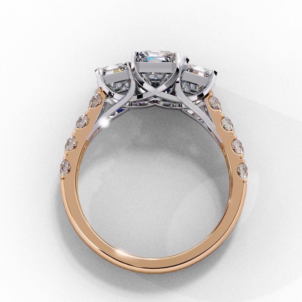 The Justin Radiant Three Stone Engagement Ring