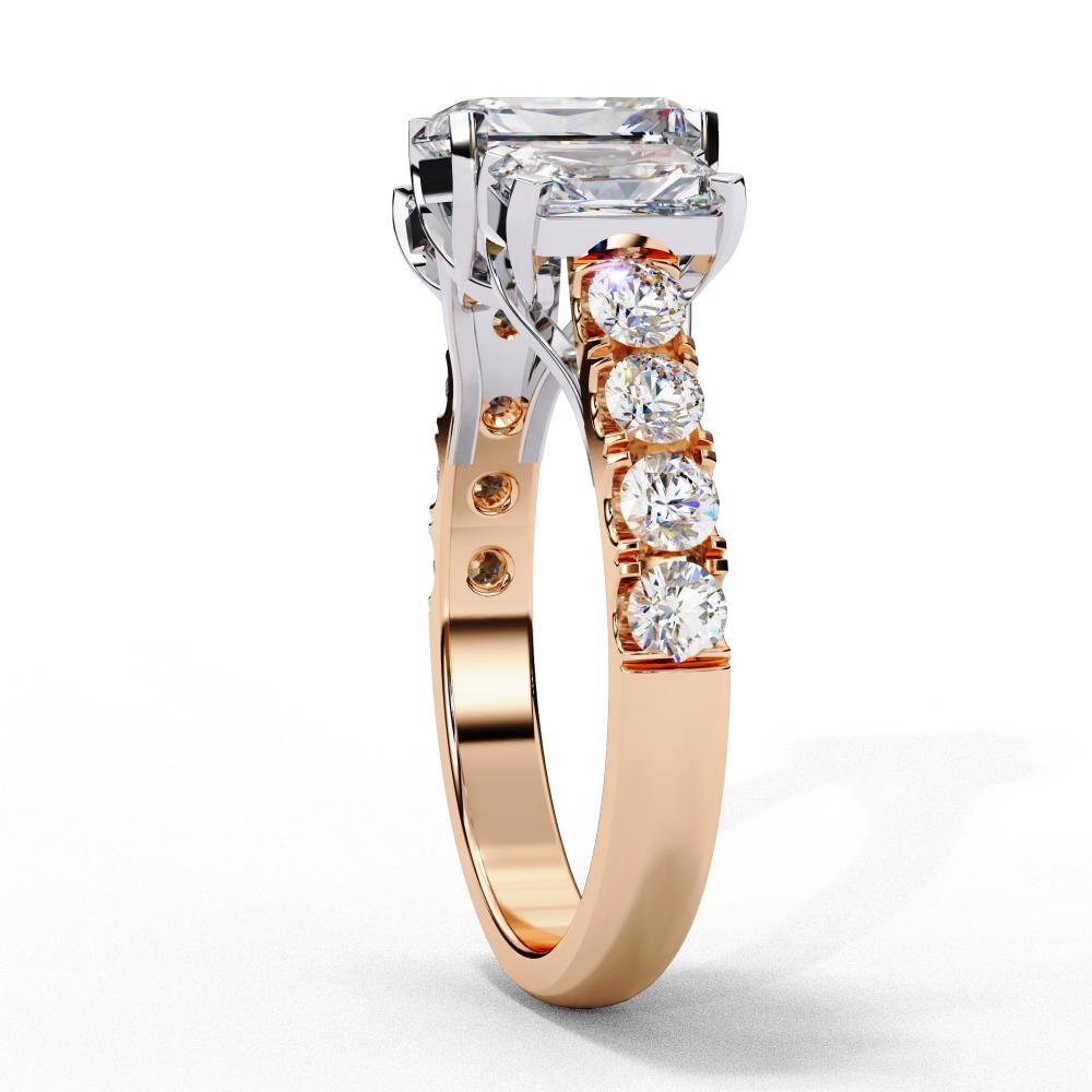 The Justin Radiant Three Stone Engagement Ring