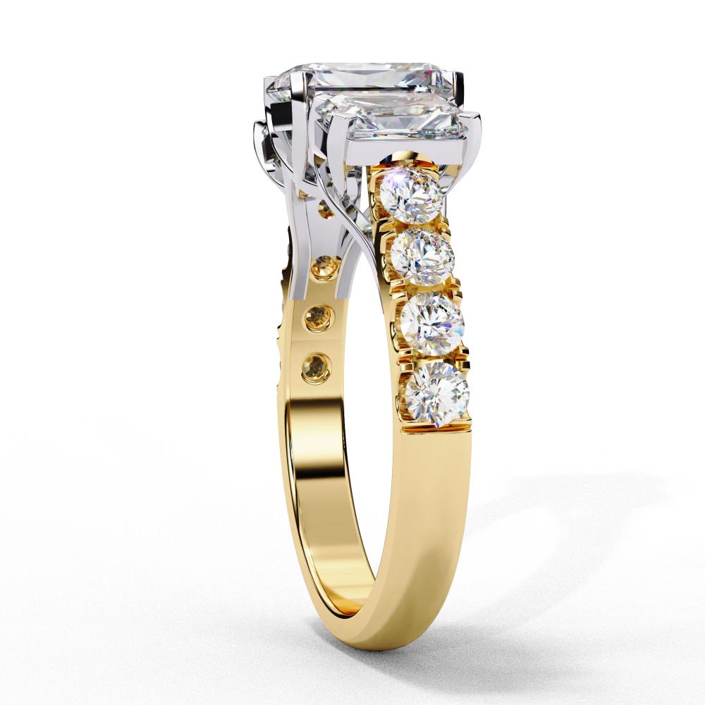 The Justin Radiant Three Stone Engagement Ring