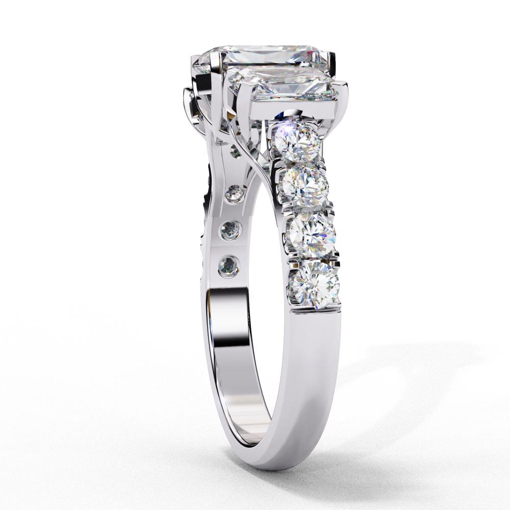 The Justin Radiant Three Stone Engagement Ring