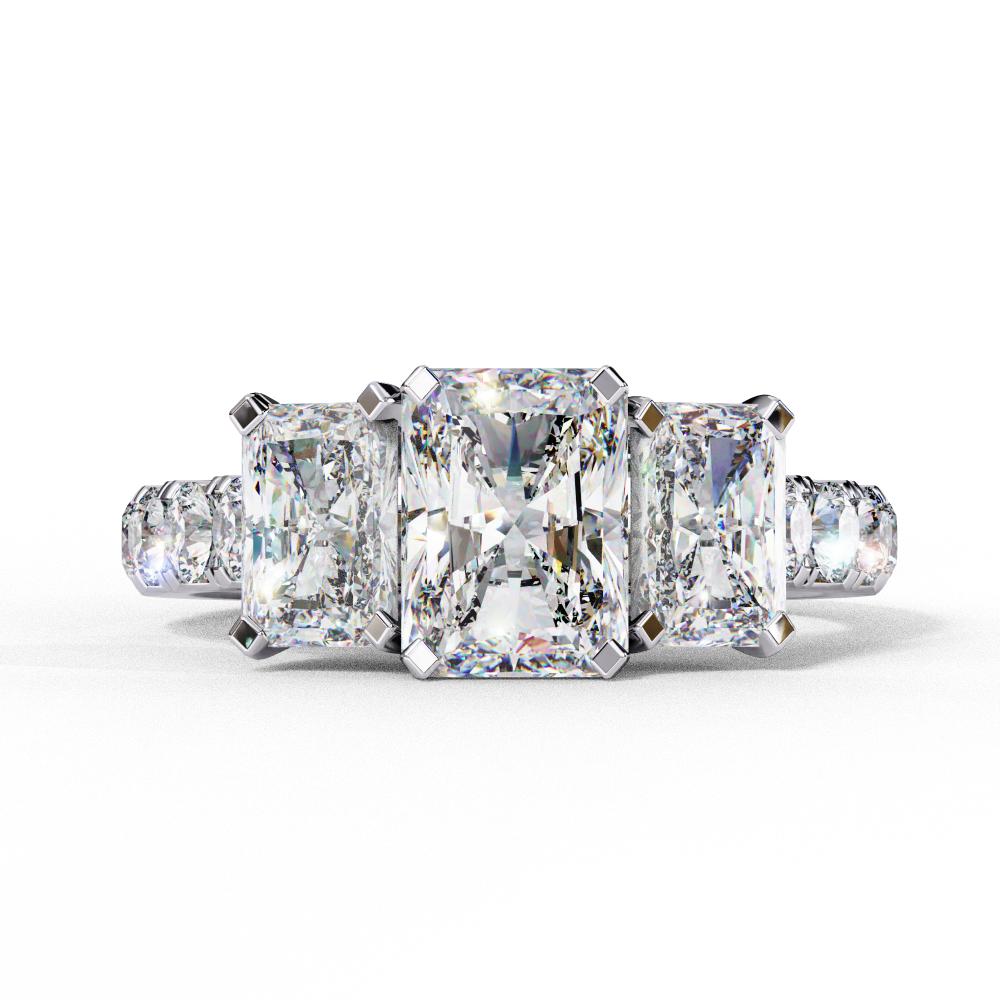 The Justin Radiant Three Stone Engagement Ring