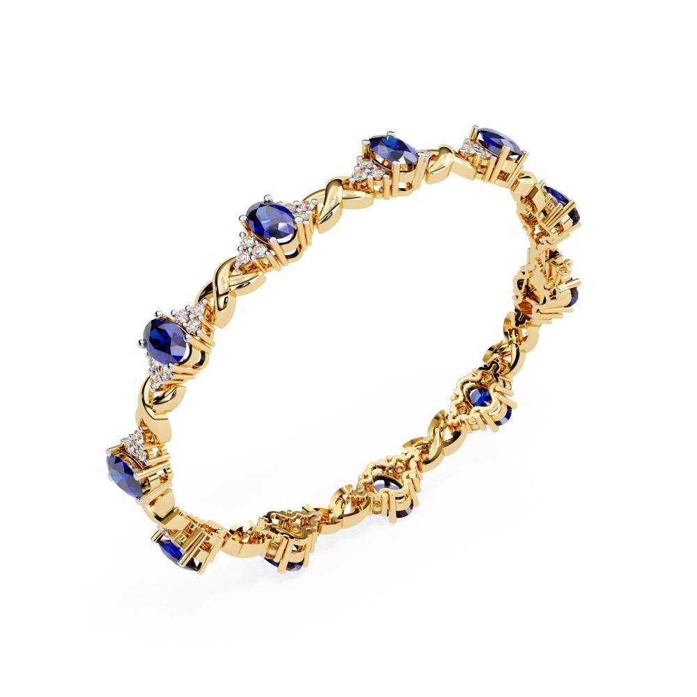 The Aillery Blue Oval Bracelet