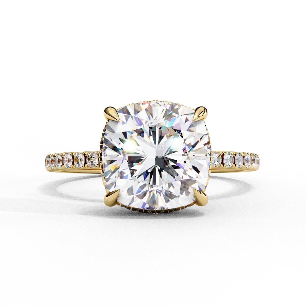 The Louise Cushion Hidden Halo Engagement ring