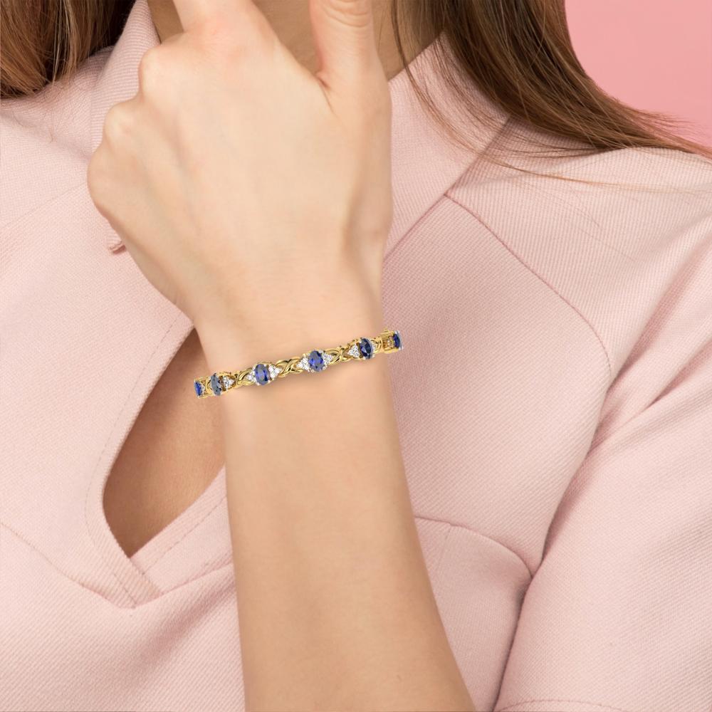 The Aillery Blue Oval Bracelet