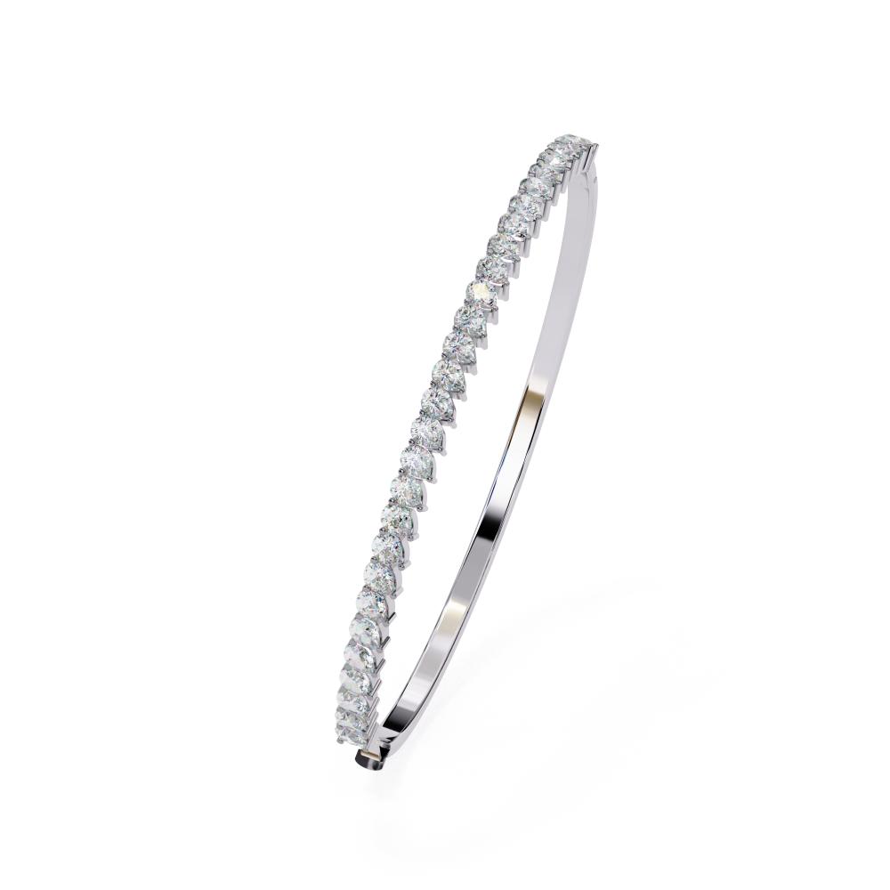 The Mary Pear Diamond Bangle Bracelet
