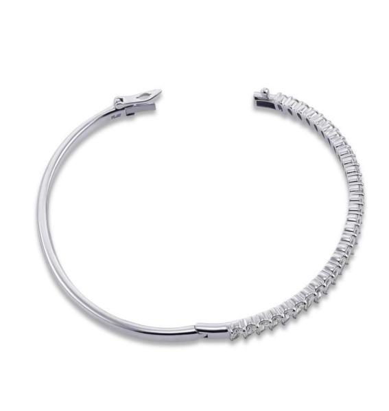 The Mary Pear Diamond Bangle Bracelet