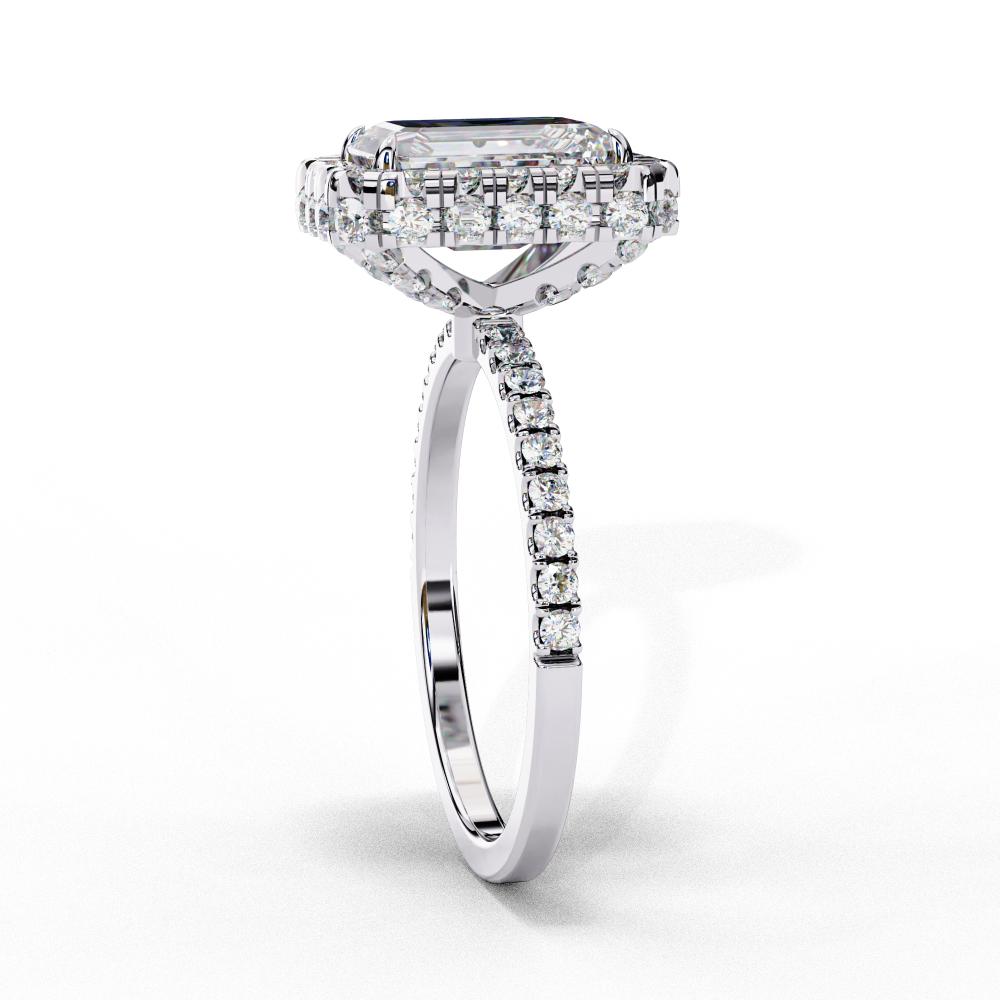 The Jannie Radiant Unique Halo Engagement Ring