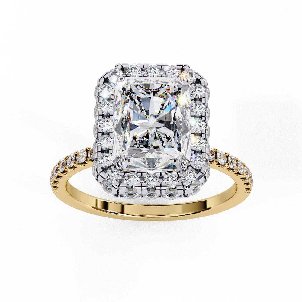 The Jannie Radiant Unique Halo Engagement Ring