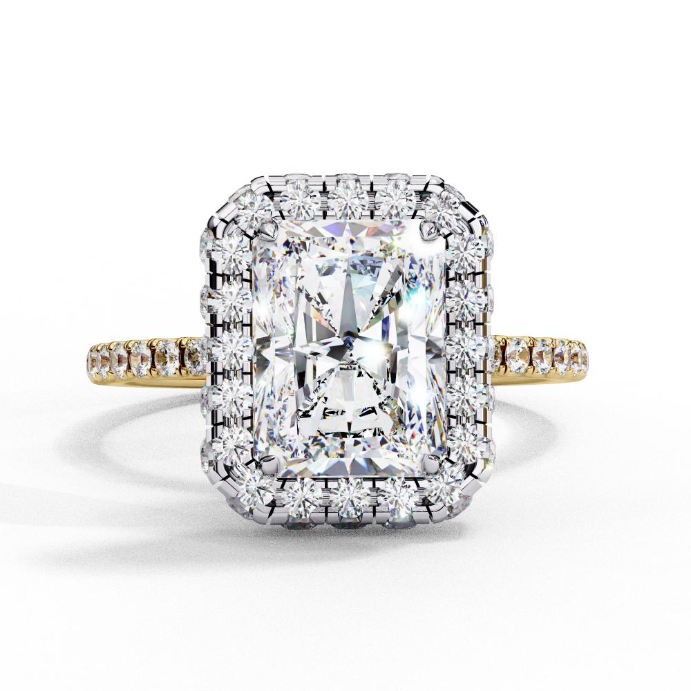 The Jannie Radiant Unique Halo Engagement Ring