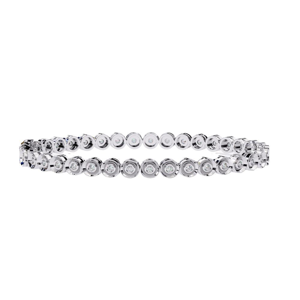 The Hamilton Round Bezel Set Tennis Bracelet