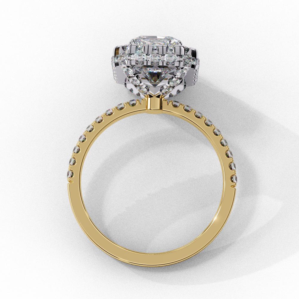 The Jannie Radiant Unique Halo Engagement Ring